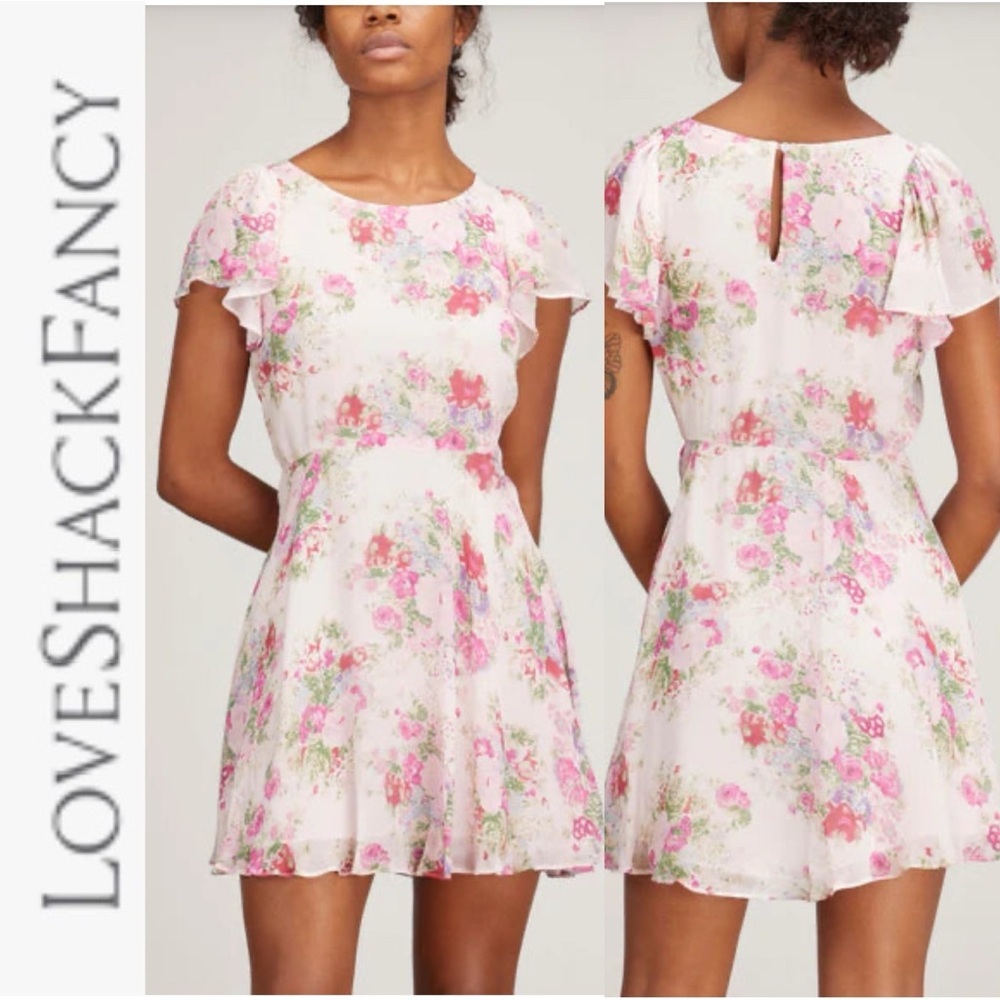 NWT LoveShackFancy Garner Mini Dress in Shimmering Springs 6